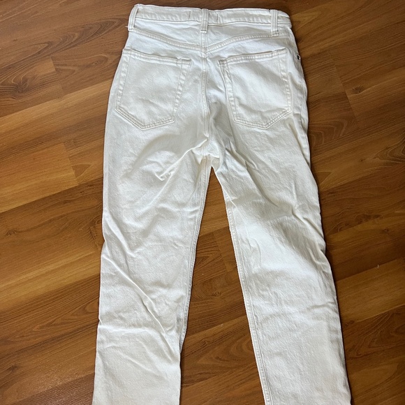 Abercrombie High Rise Straight Ankle Jeans – White Wash, Size 28 - Picture 4 of 4